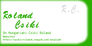 roland csiki business card